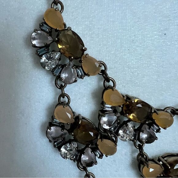 J Crew Jeweled Chandelier Bib Dramatic Statement Necklace - Picture 5 of 6